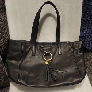 Cole Haan Leather Tote Bag with Gold Accent Used Twice